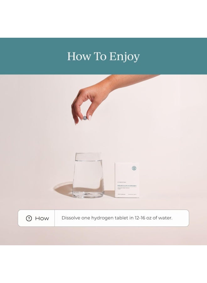 CYMBIOTIKA H2 Molecular Hydrogen Water Tablets with Magnesium, Helps Fight Inflammation & Stress, Neutralizing Free Radicals and Improving Athletic Recovery, Keto Antioxidant Drink, 12 PPM, 30 Tablets - Image 5